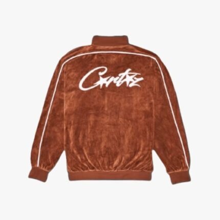 Corteiz Allstarz VVS Velour Jacket Brown