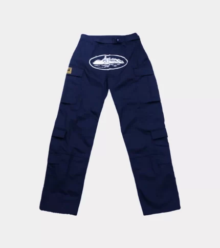 Corteiz Guerillaz Cargo Pants Navy