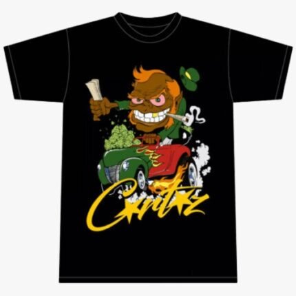 Corteiz Leprechaun 420 T shirt Black