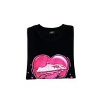 Corteiz Alcatraz Heart T shirt Black