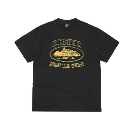 Corteiz Alcatraz T Shirt Black Yellow