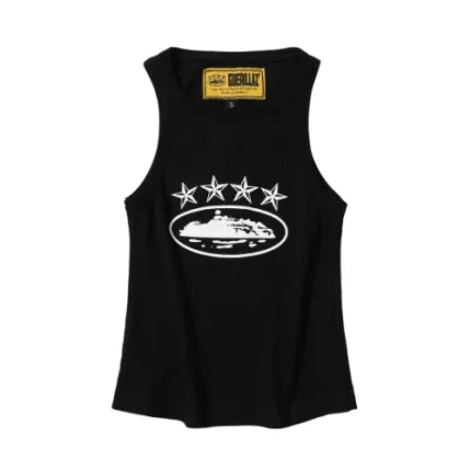 Corteiz CRTZ 5 Starz Alcatraz Tank Top Black