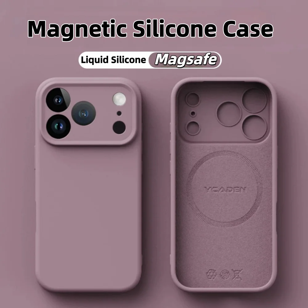 Magnetic silicone case for iPhone 18 Pro