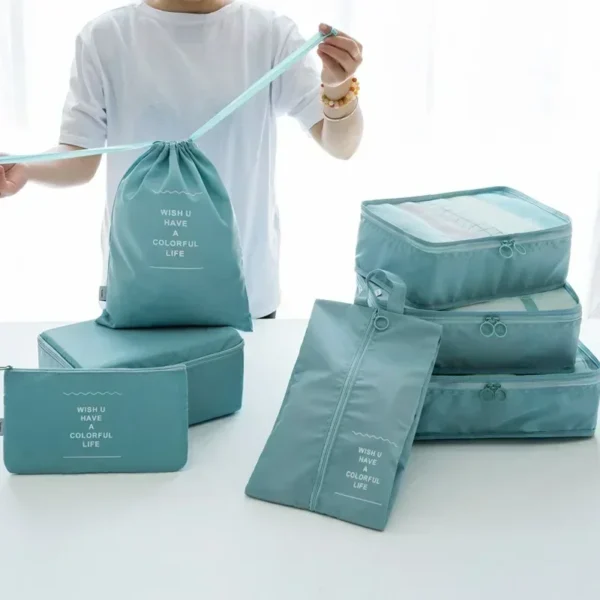 7-Piece Travel Packing Cubes Set – Lightweight Suitcase Organiser