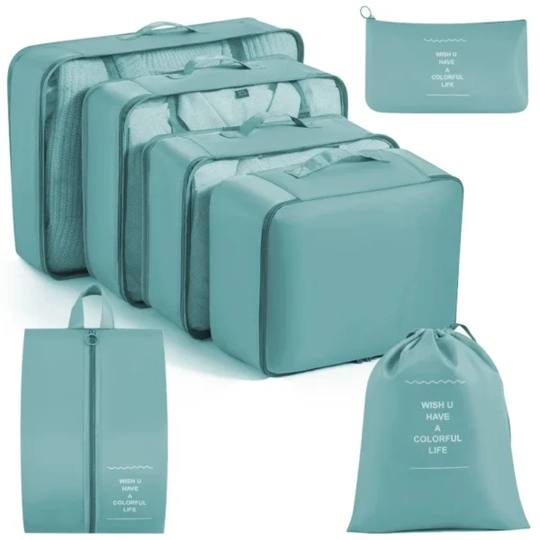 7-Piece Travel Packing Cubes Set – Lightweight Suitcase Organiser