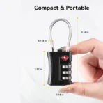 3-Digit Combination Luggage Lock – Pack of 4