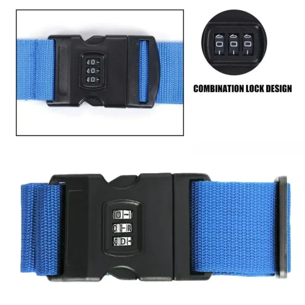 Adjustable Luggage Strap with Combination Lock
