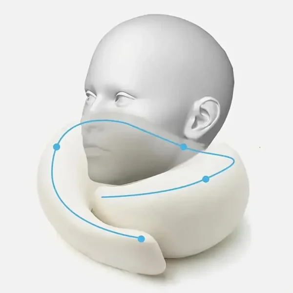Memory Foam Travel Neck Pillow with Carry Bag