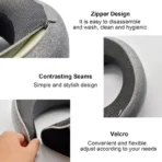 Memory Foam Travel Neck Pillow with Carry Bag